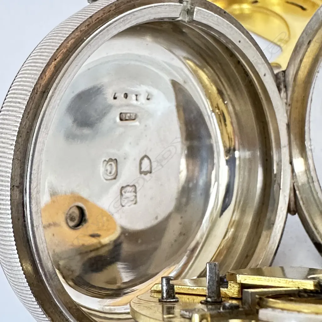 Substantial Victorian silver cased open face pocket watch, the keywind movement of earlier period by Barwise, London, number 7107 Image 1++