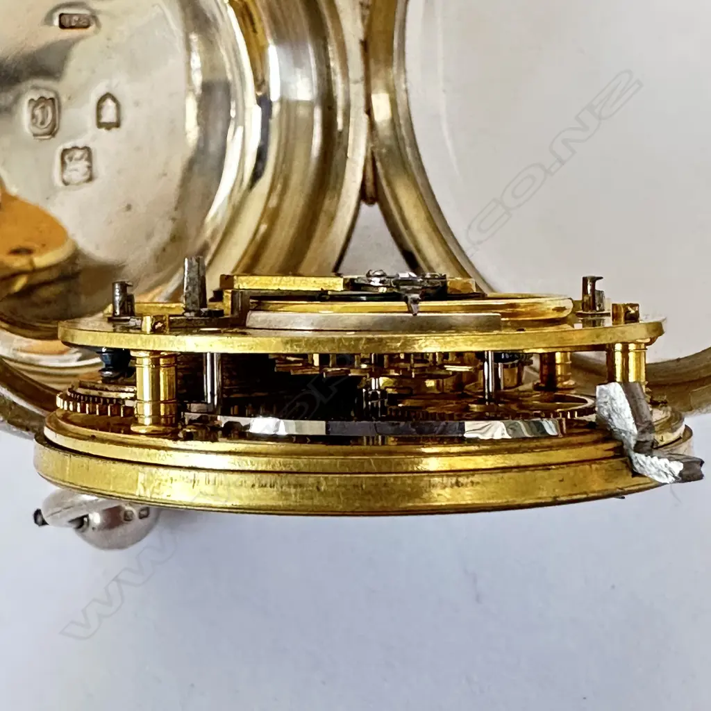 Substantial Victorian silver cased open face pocket watch, the keywind movement of earlier period by Barwise, London, number 7107 Image 1++
