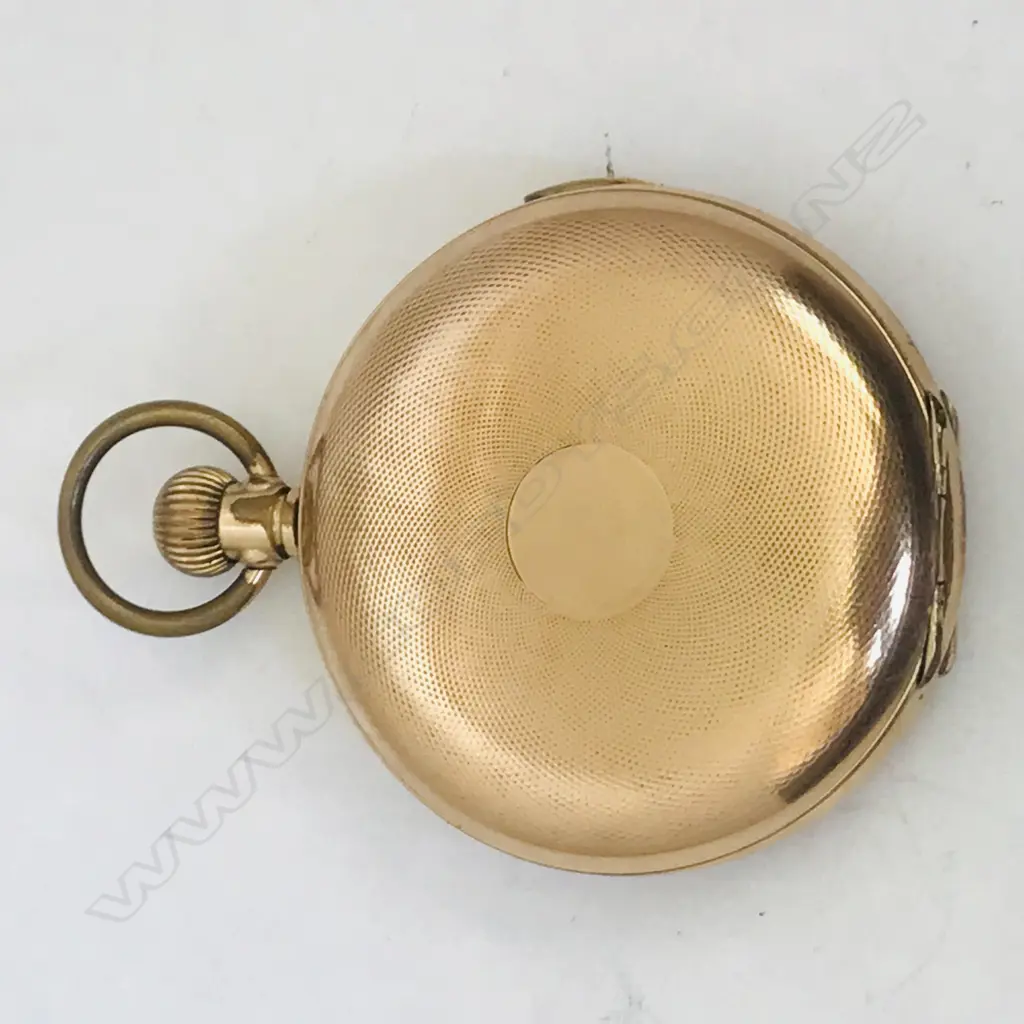 Rolled gold hunter Swiss quarter repeater pocket watch, Image 1++