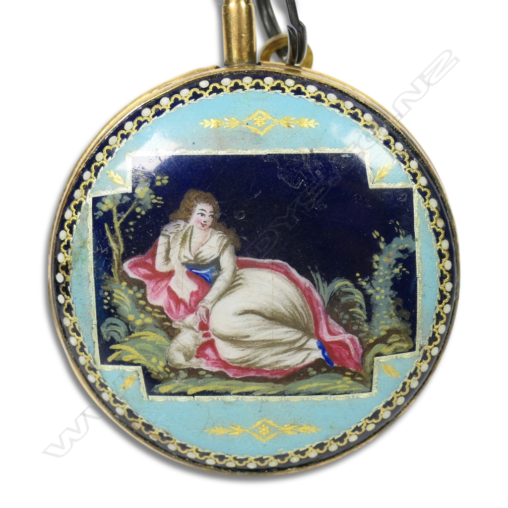 An 18thC Swiss Philippe Terrot verge fusee pocket watch, Image 1++