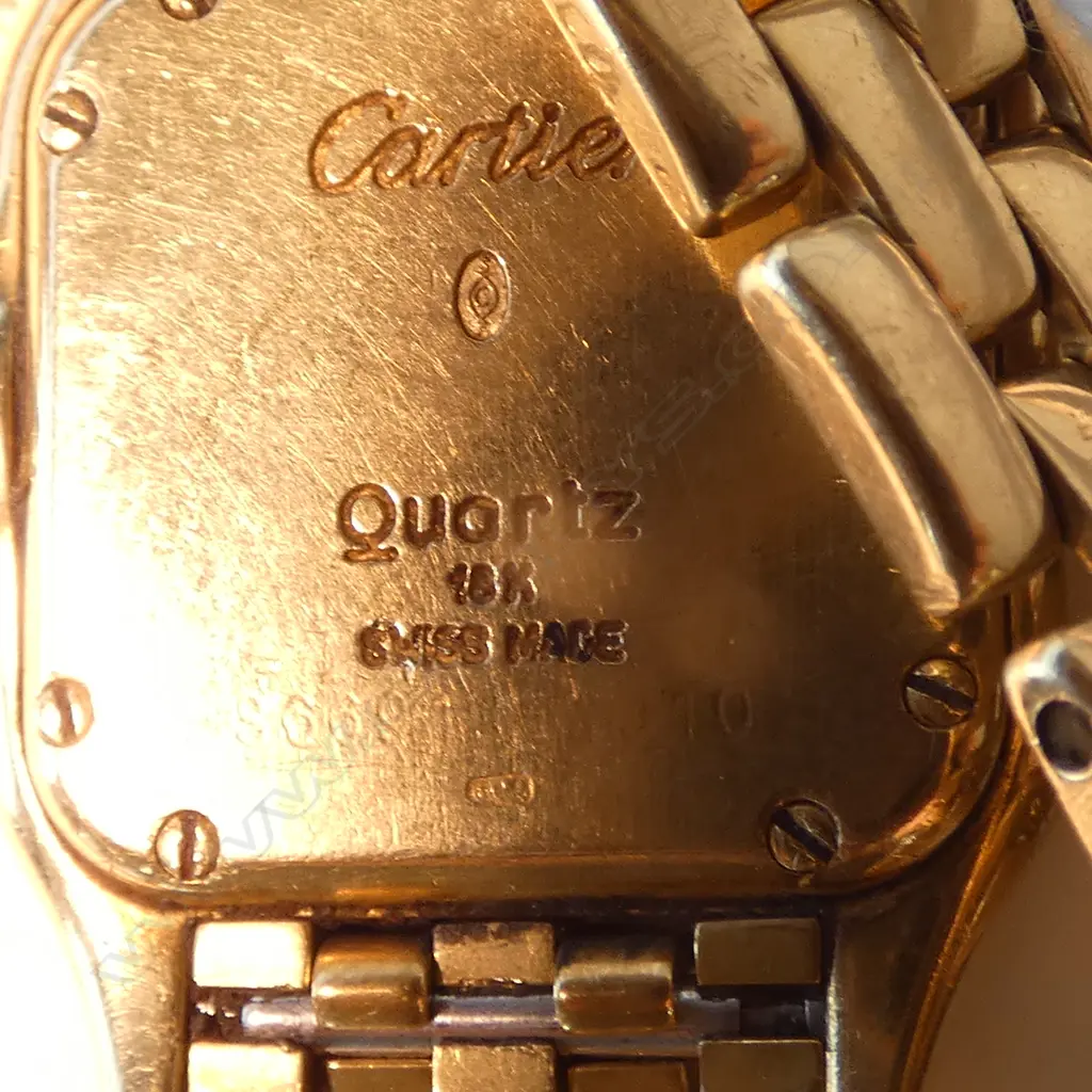 An 18ct gold ladies Cartier Panthère wristwatch, Image 1++