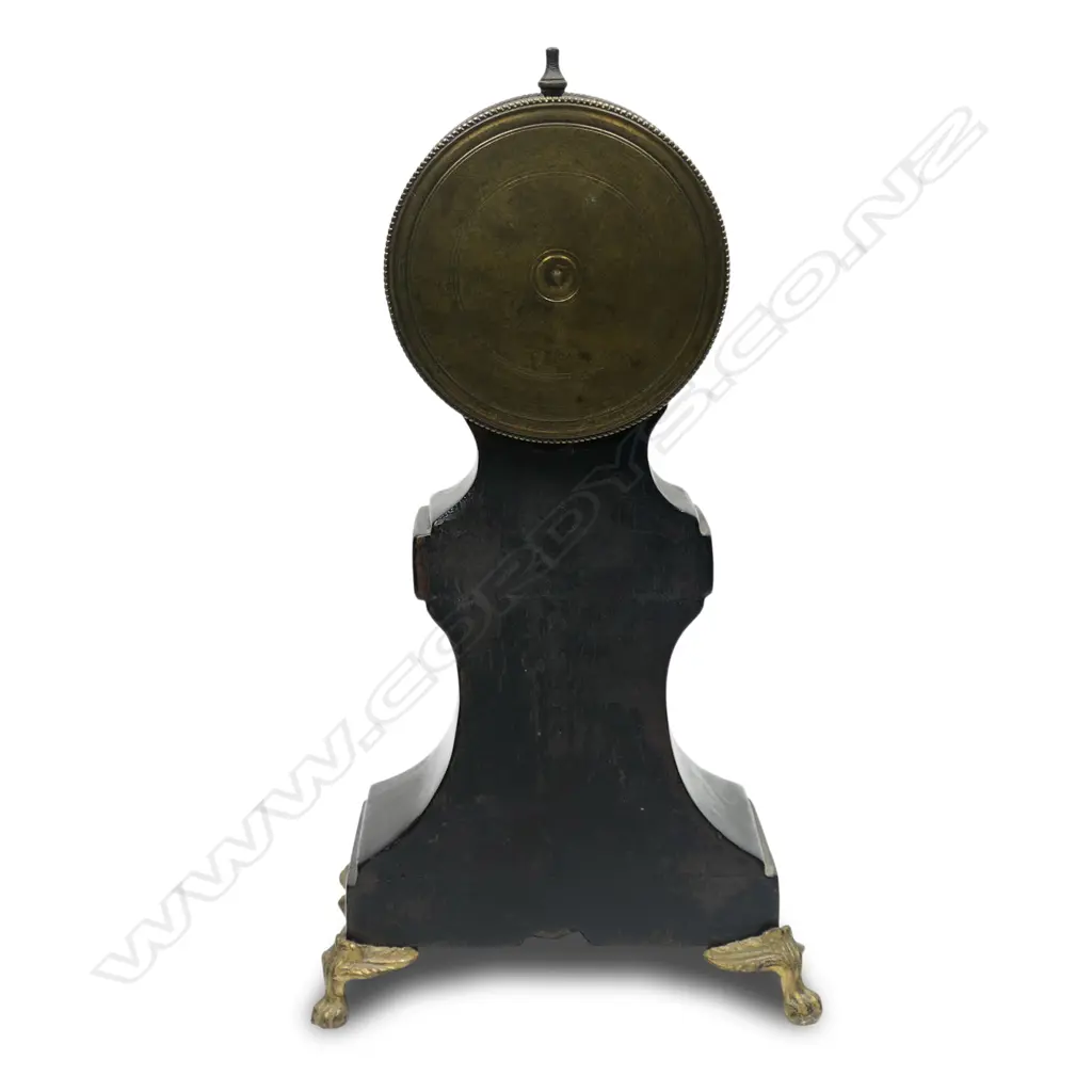 Regency ebonised verge desk clock by Eihclir of London, Image 1++