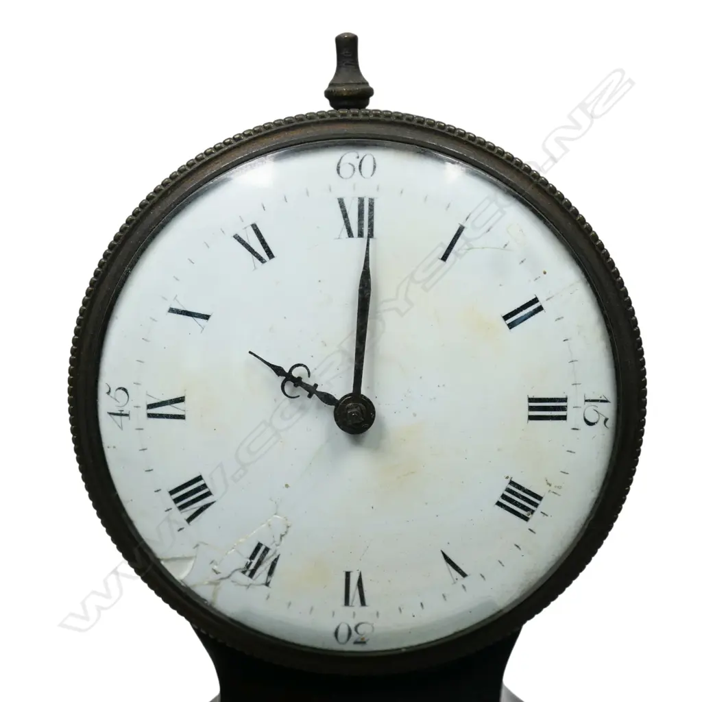 Regency ebonised verge desk clock by Eihclir of London, Image 1++