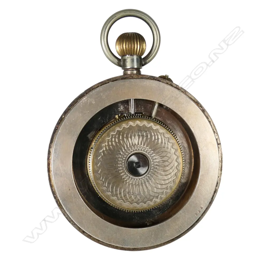 An early 20thC 8 day Swiss glass and white metal ball desk clock, Image 1++