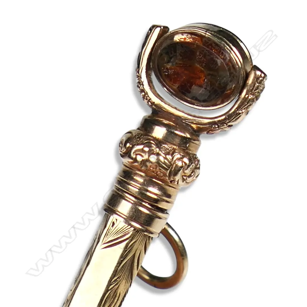 A late Victorian 9ct gold propelling pencil, Image 1++