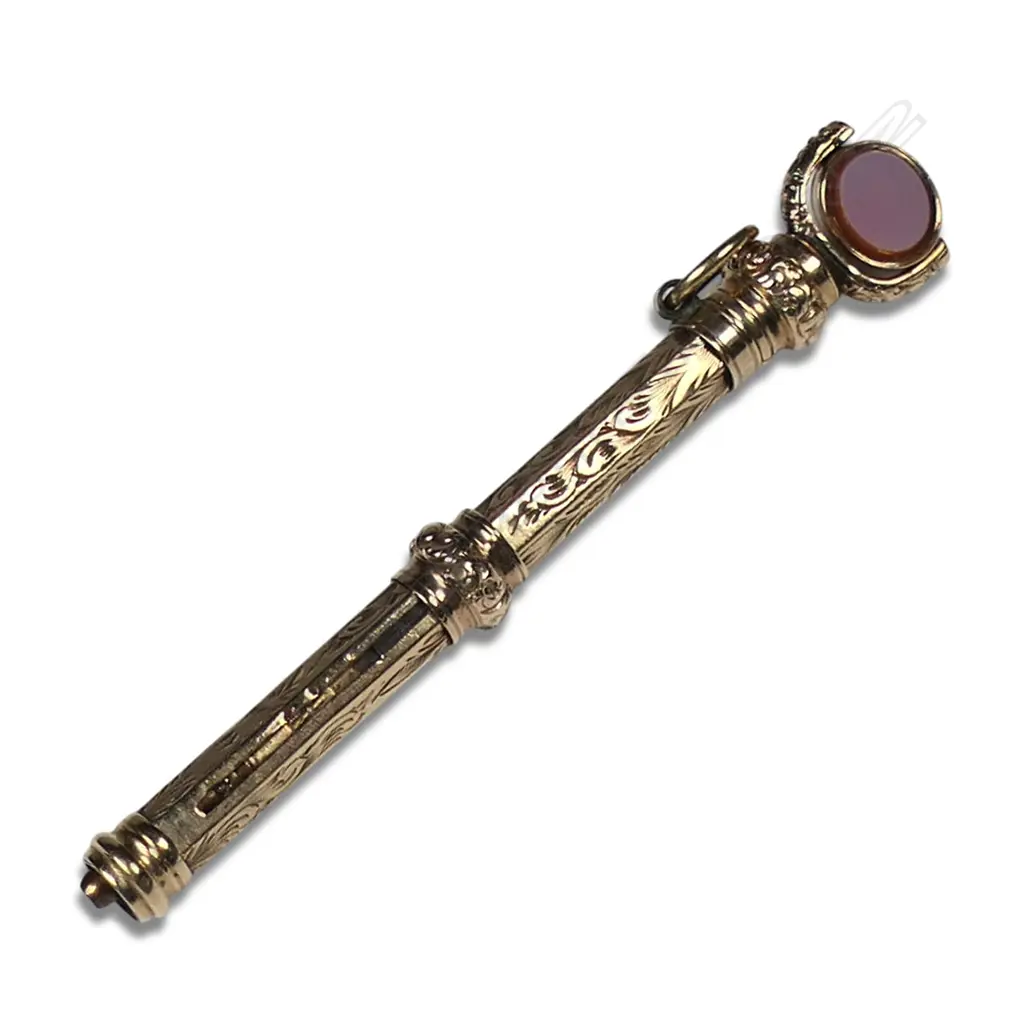 A late Victorian 9ct gold propelling pencil, Image 1++