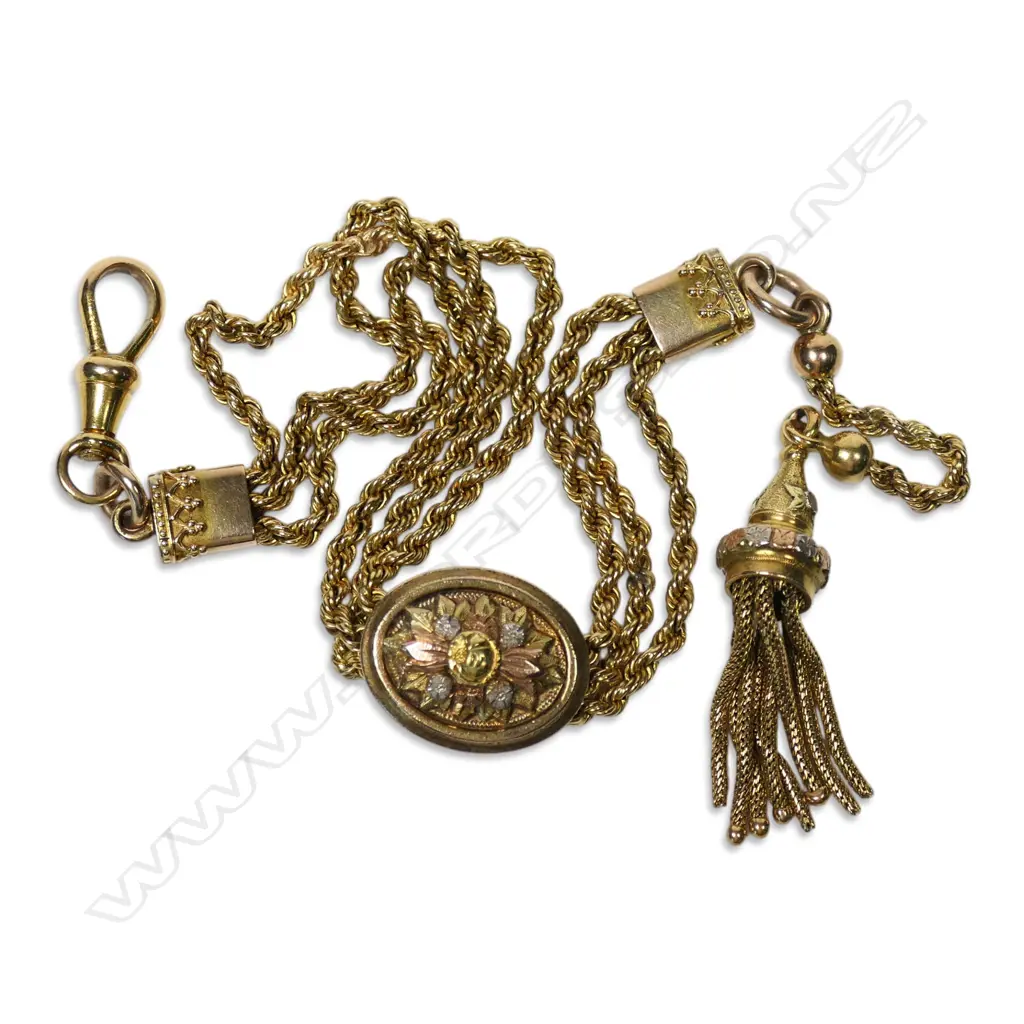 A Victorian 16ct gold Albertina, Image 1++