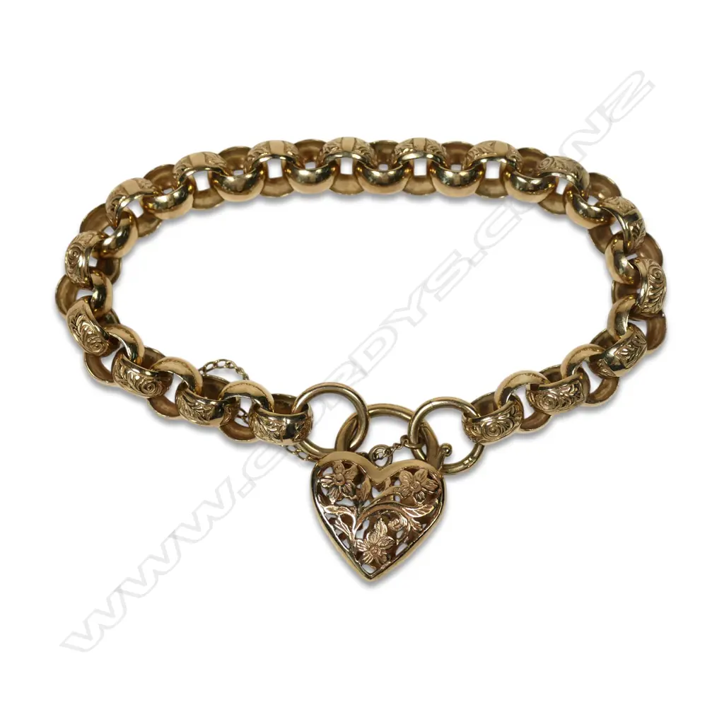 A 9ct gold belcher link bracelet, Image 1++