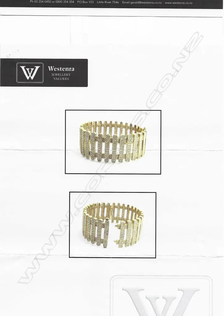 A 14ct gold articulated link bracelet, Image 1++