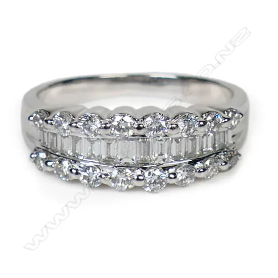 An 18ct white gold multi diamond ring,