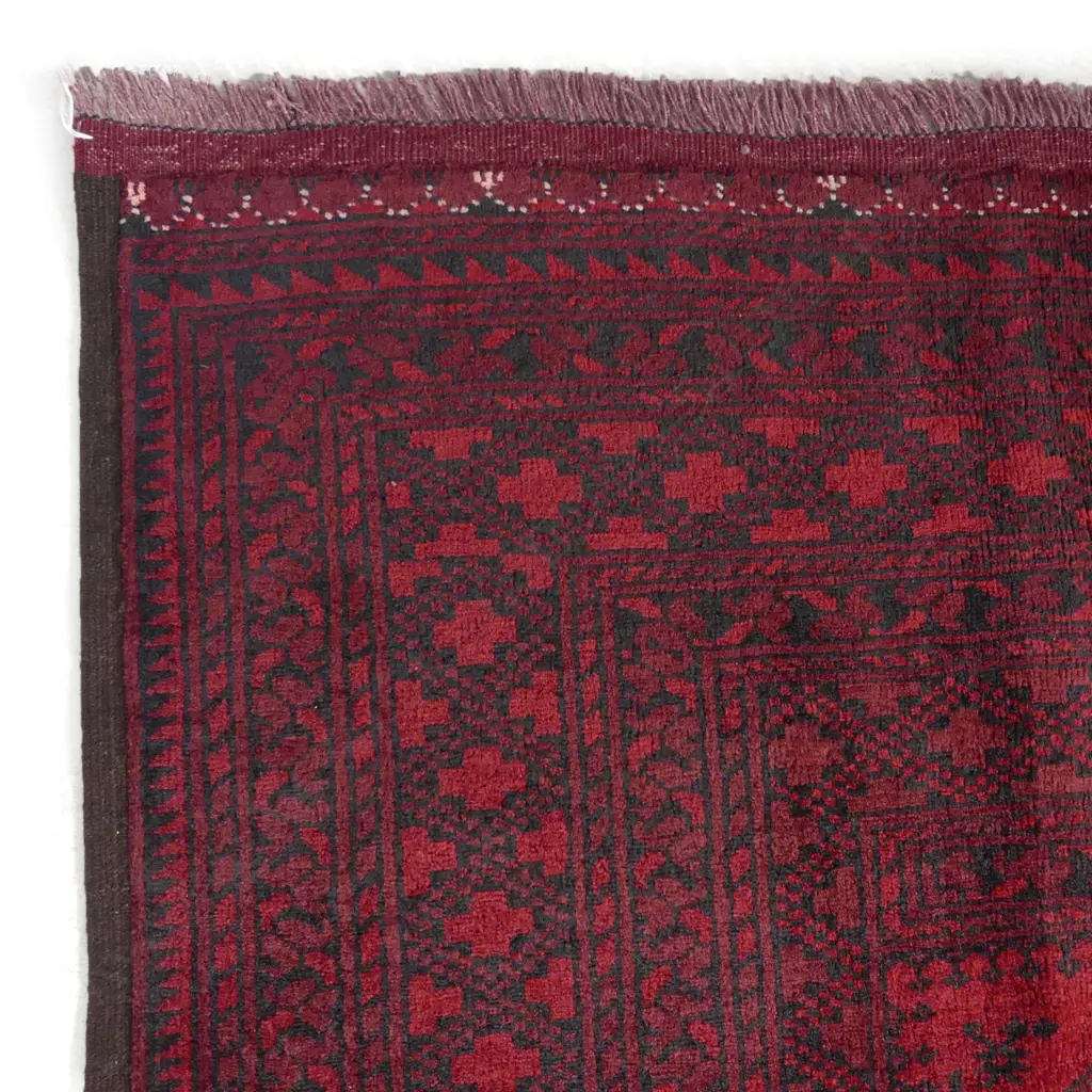 A good Afghan hand-knotted elephant foot carpet, Image 1++