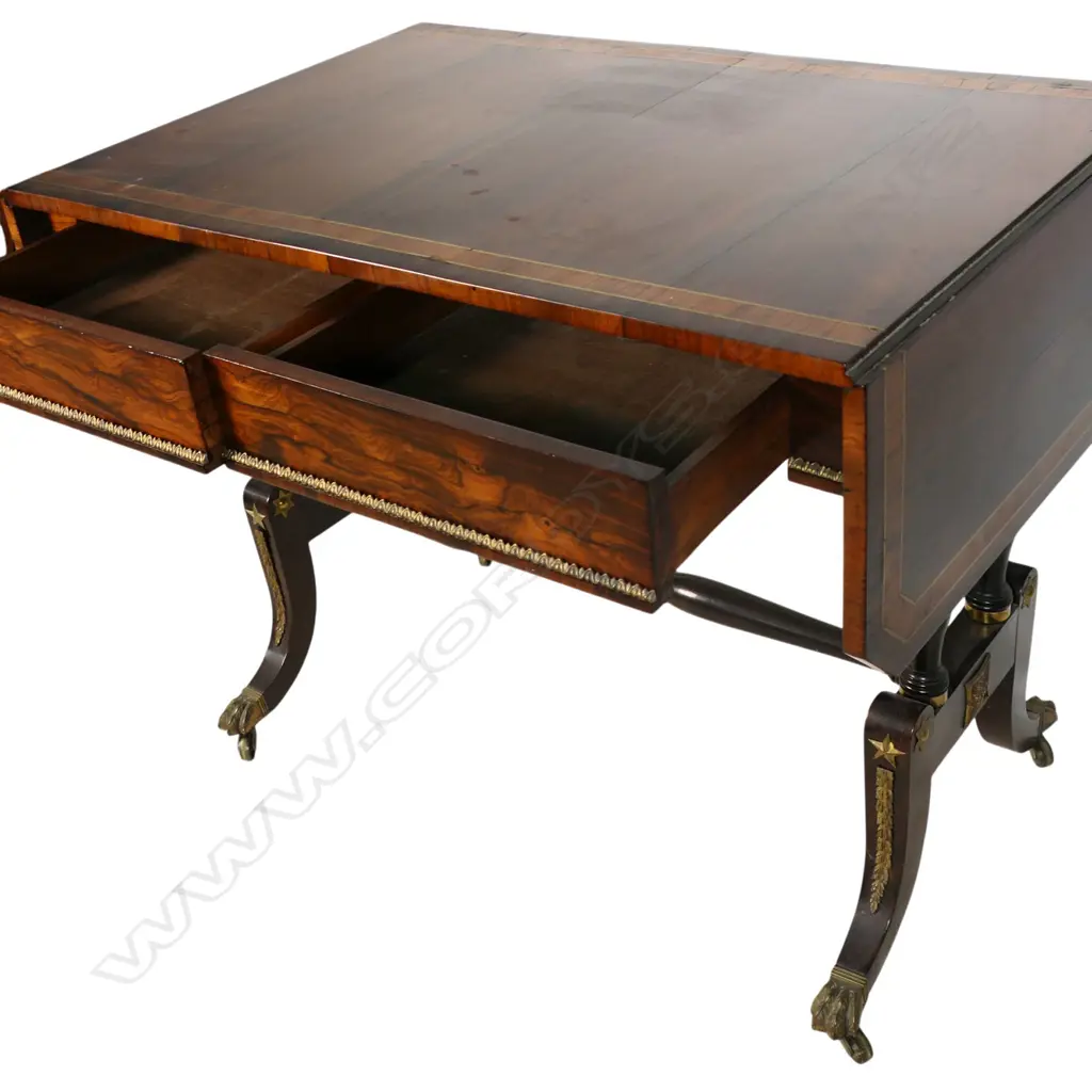 Quality Regency rosewood sofa table, Image 1++