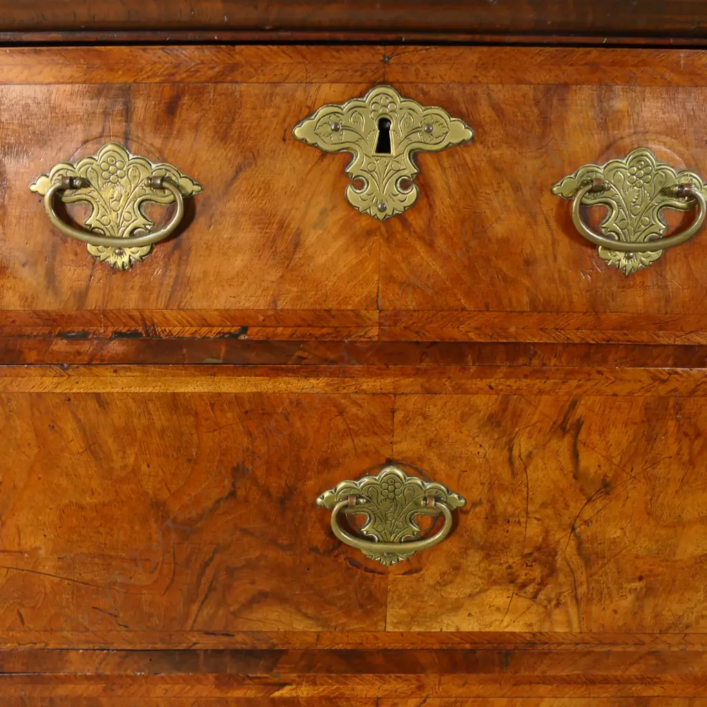 A William and Mary walnut chest on stand, Image 1++
