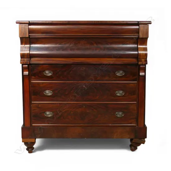 A Victorian mahogany scotch chest,