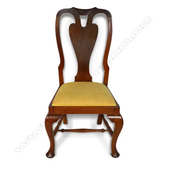 An American c.1925 Queen Anne-style oak chair,
