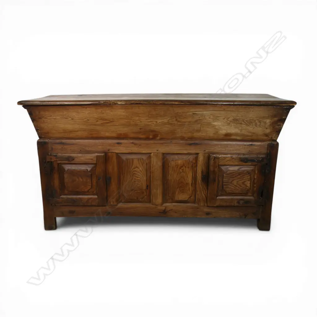 A 19thC French oak and fruit wood bakery cabinet, Image 1++