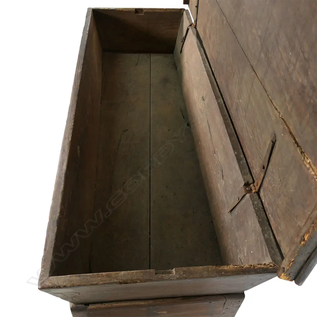 A 19thC French oak and fruit wood bakery cabinet, Image 1++