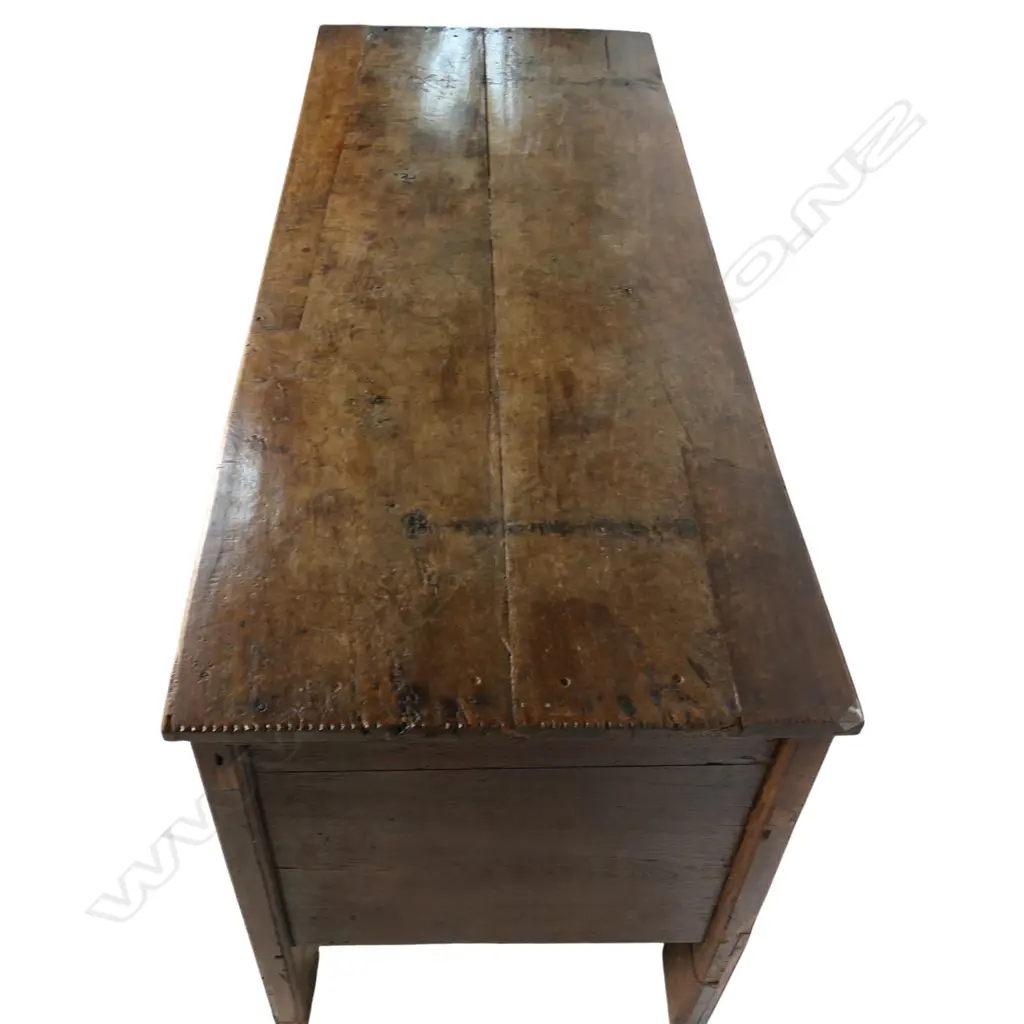 A large 18thC country fruit wood coffer, Image 1++