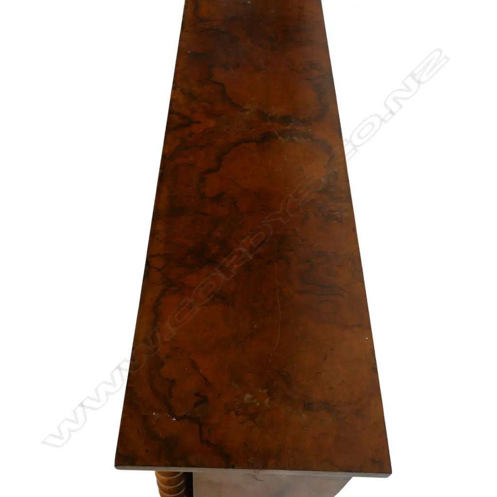 A Victorian burr walnut bookcase, Image 1++