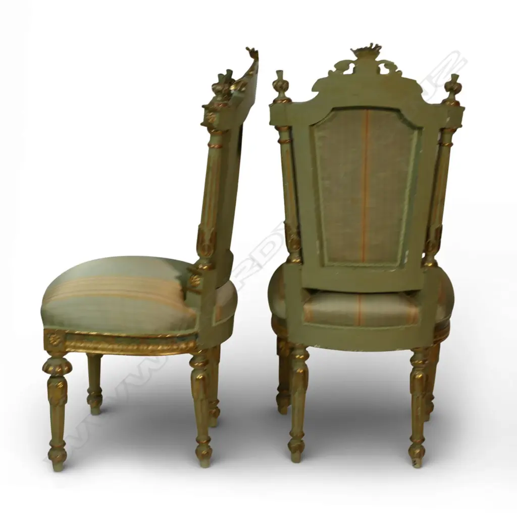 A set of six 19thC French salon chairs, Image 1++