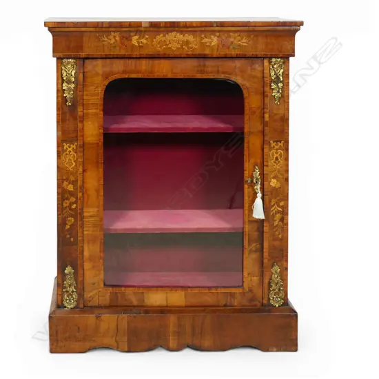A Victorian walnut pier cabinet,
