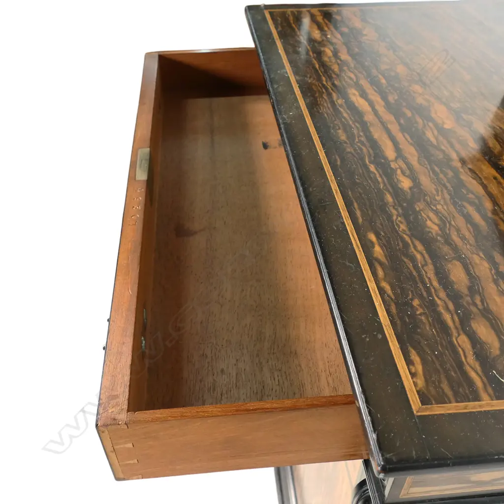 A Victorian mahogany and coromandel wood music cabinet, Image 1++