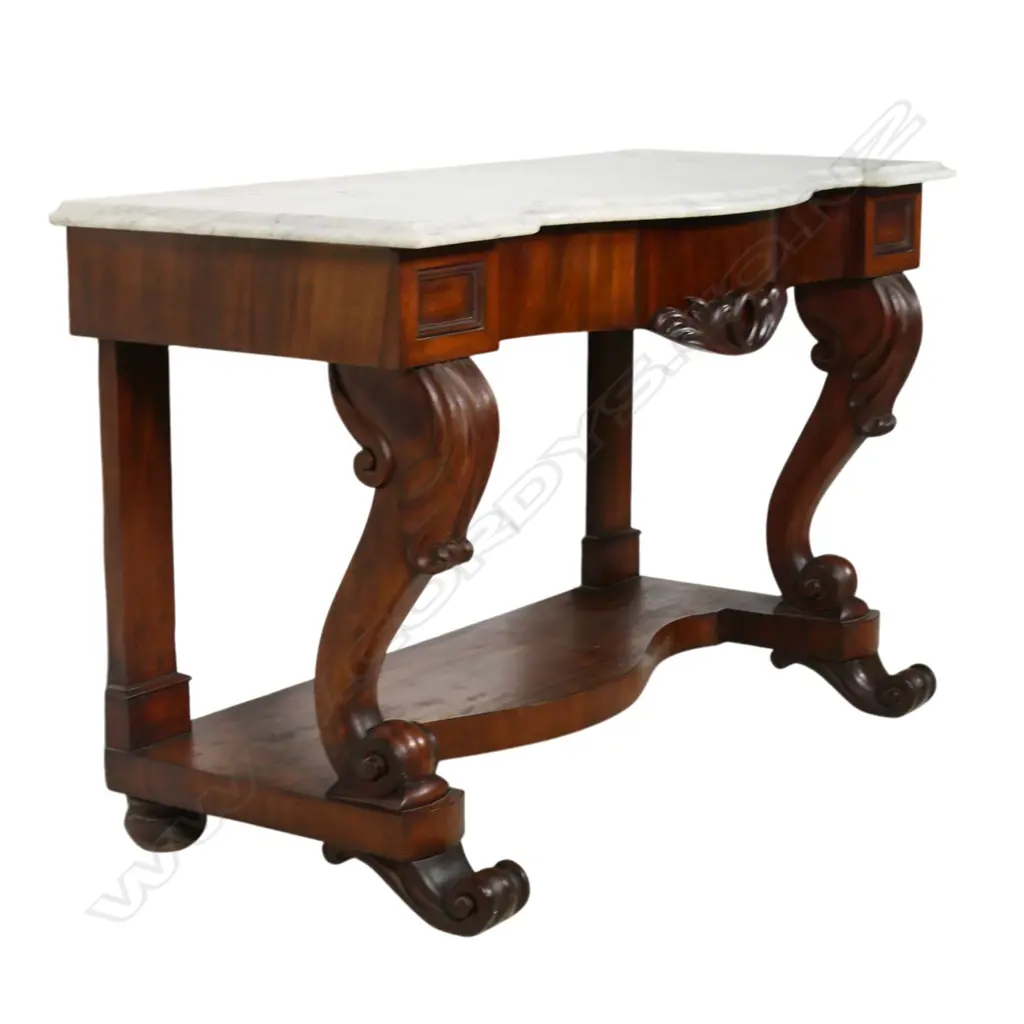 A Victorian mahogany and marble top washstand, Image 1++