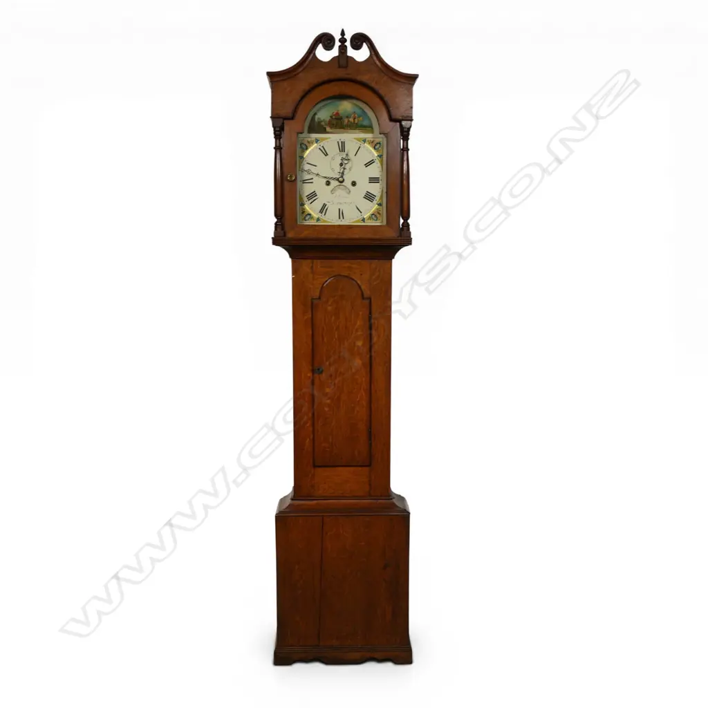 A 19thC oak longcase clock, Image 1++