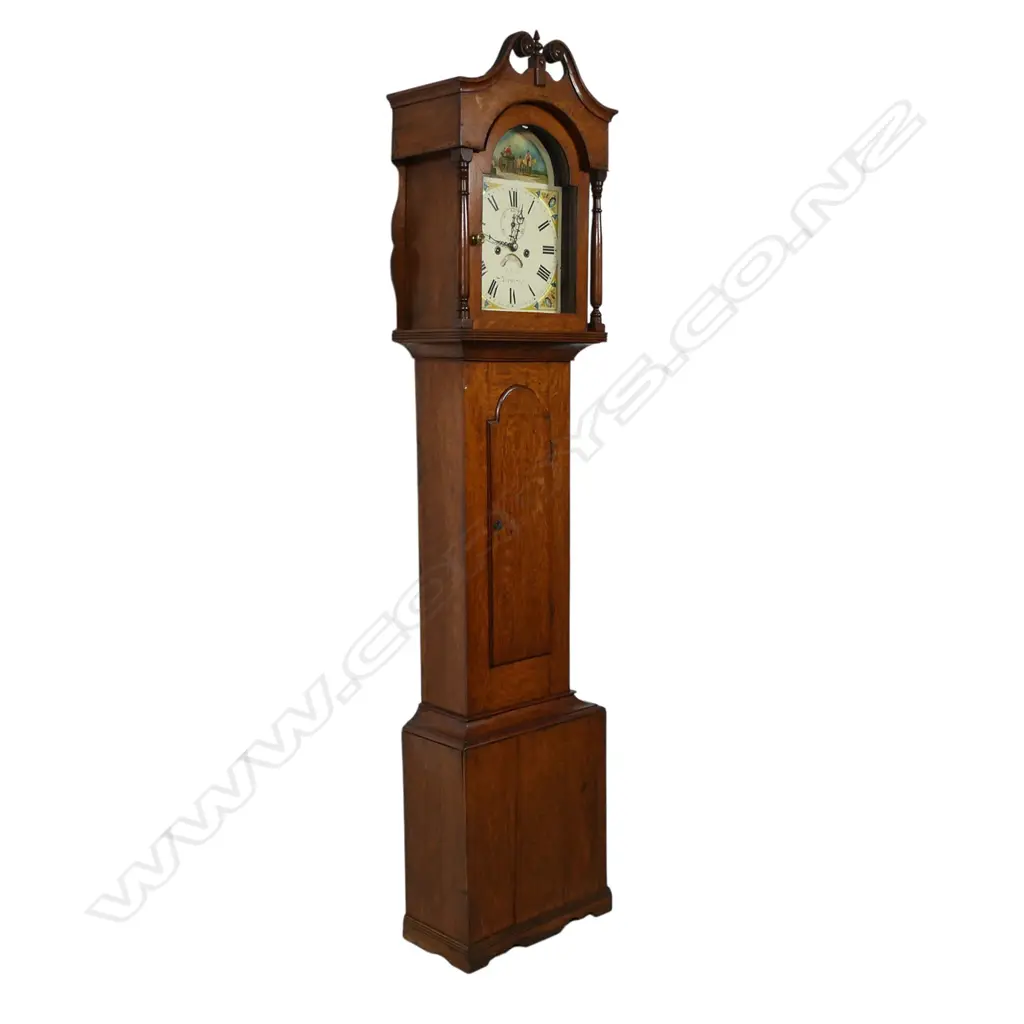 A 19thC oak longcase clock, Image 1++