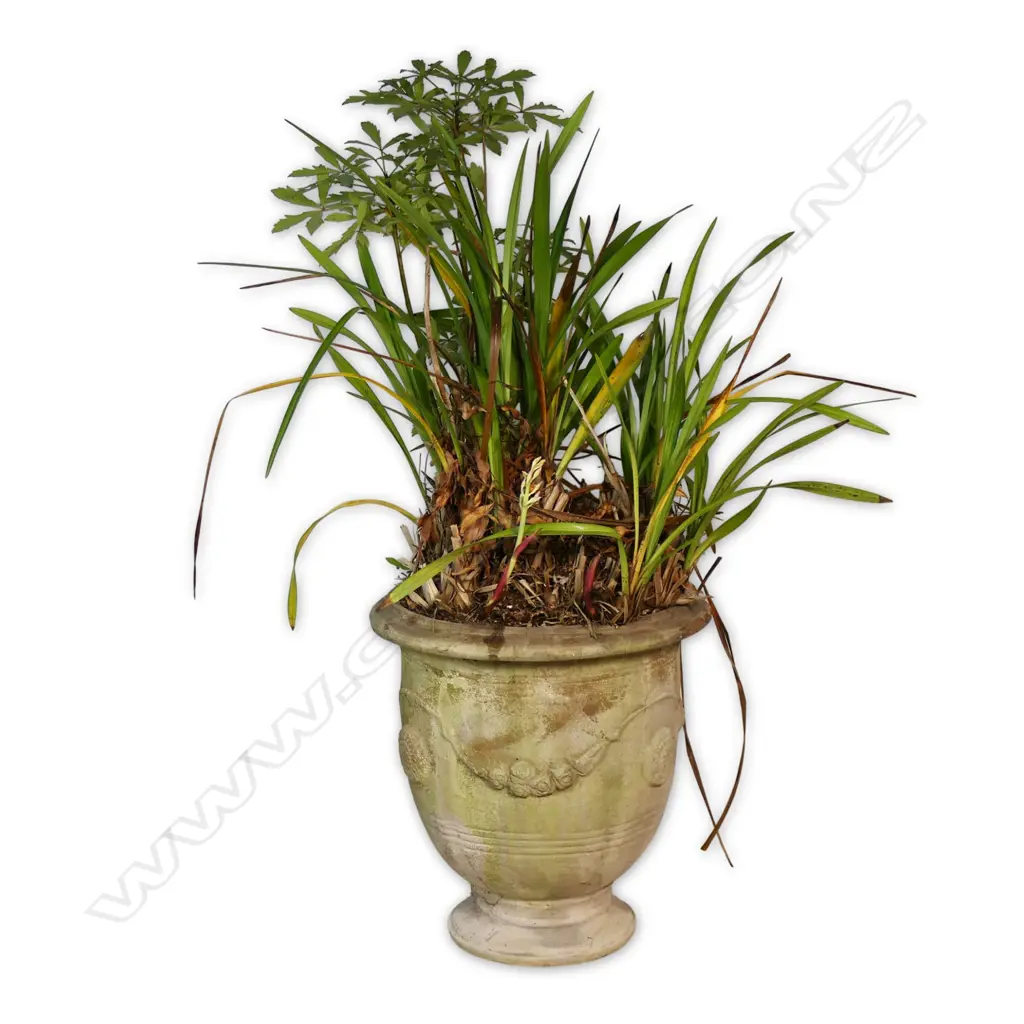 A vintage concrete Versailles style garden urn, Image 1++