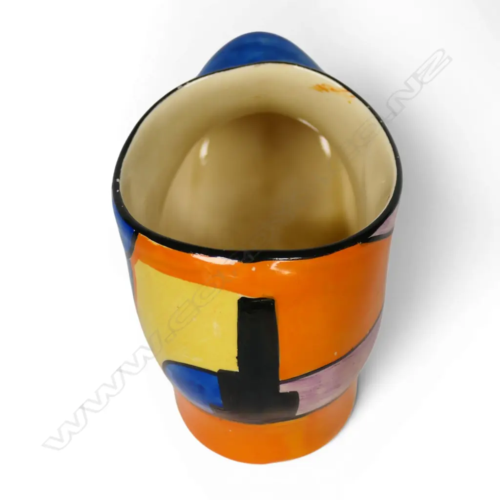 Clarice Cliff Bizarre 'Sunray' pattern clog (sabot), Image 1++