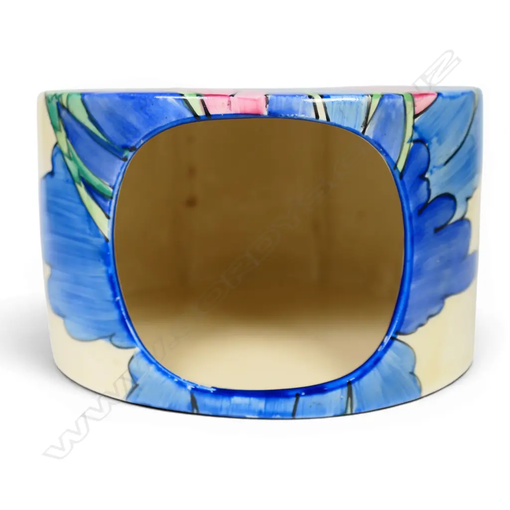 Clarice Cliff Bizarre 'Rudyard' pattern bonjour shape vase, Image 1++