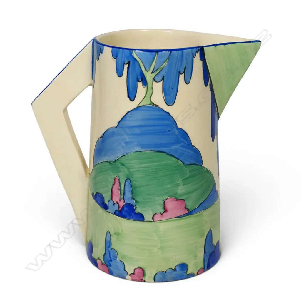 Clarice Cliff Bizarre 'Rudyard' pattern Conical jug, Image 1++