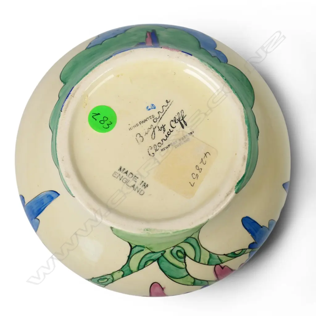 Clarice Cliff Bizarre 'Rudyard' pattern bowl, Image 1++