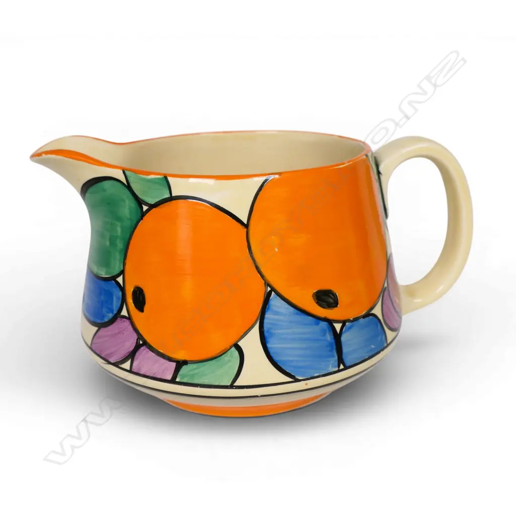 Clarice Cliff Bizarre 'Oranges' pattern jug, Image 1++