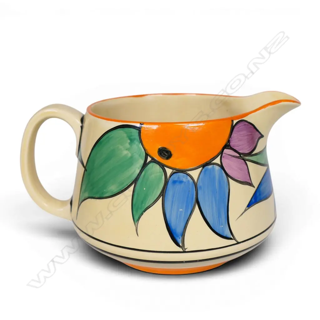 Clarice Cliff Bizarre 'Oranges' pattern jug, Image 1++