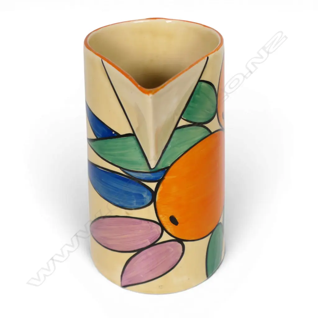 Clarice Cliff Bizarre 'Oranges' pattern conical large jug, Image 1++