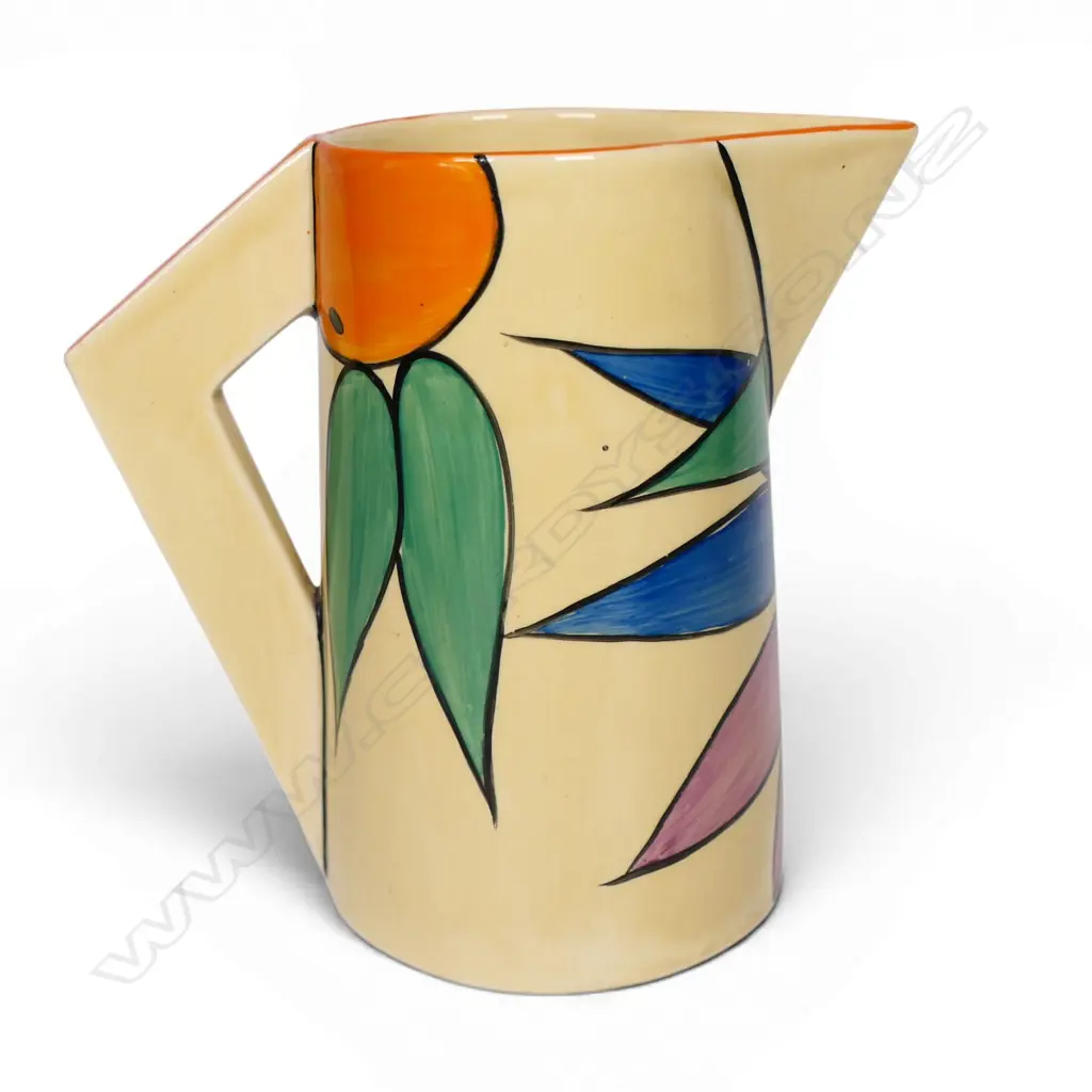 Clarice Cliff Bizarre 'Oranges' pattern conical large jug, Image 1++