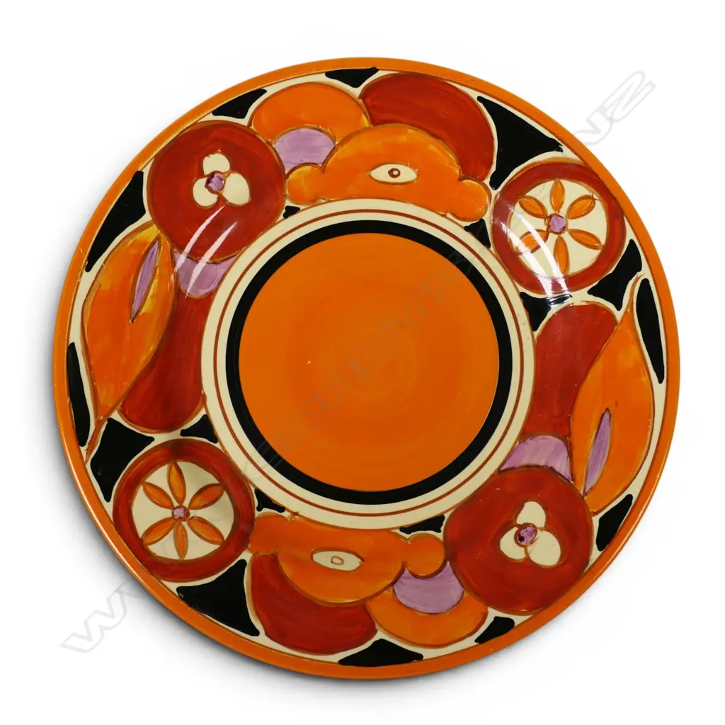 Clarice Cliff Bizarre 'Sliced Fruit' 10" plate, Image 1++