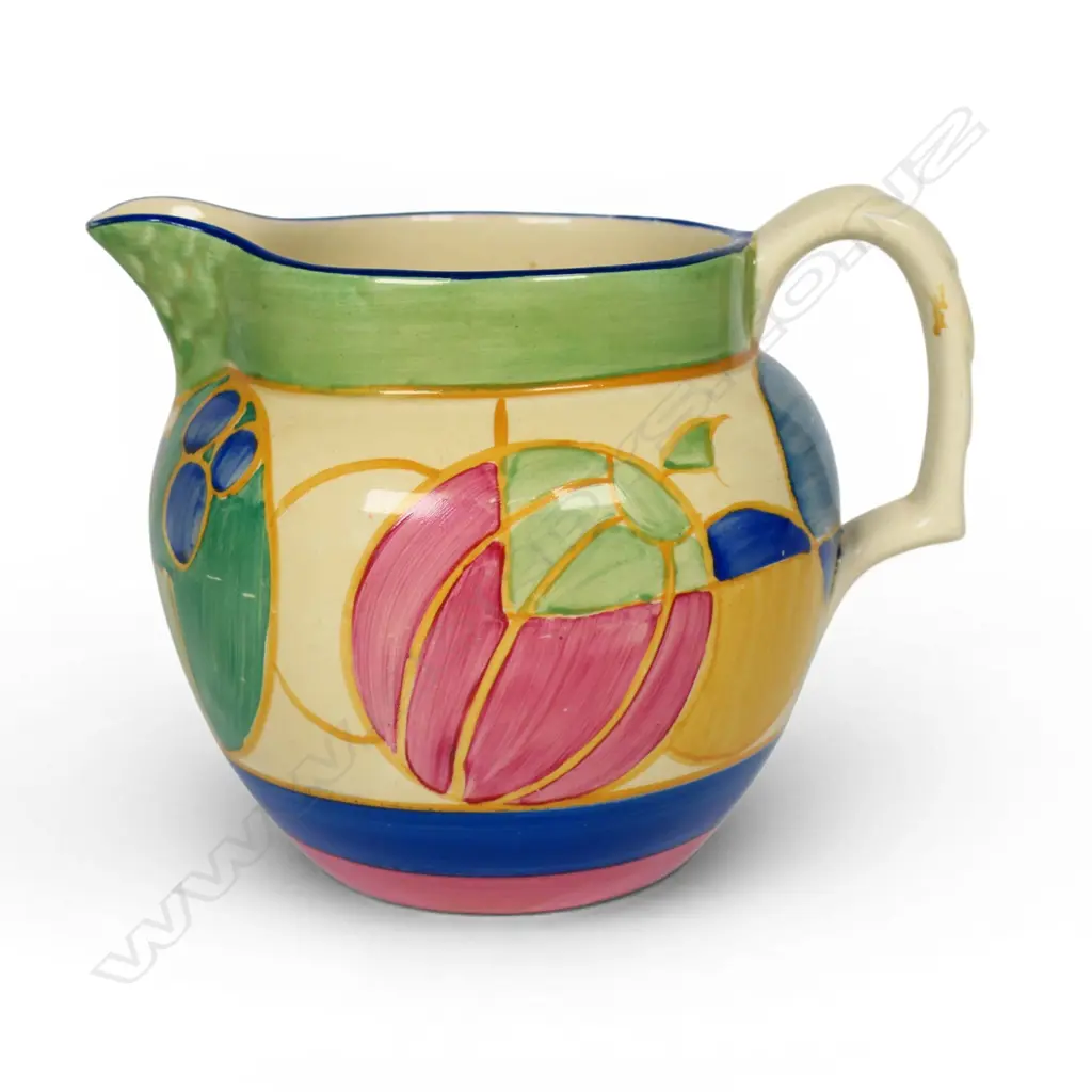 Clarice Cliff Bizarre 'Pastel Melon' pattern jug, Image 1++