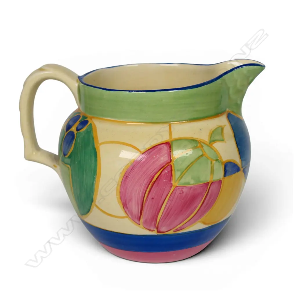 Clarice Cliff Bizarre 'Pastel Melon' pattern jug, Image 1++