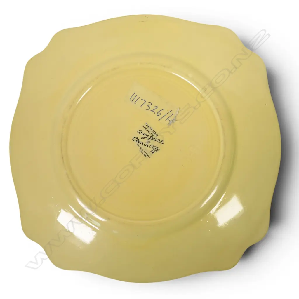 Clarice Cliff Bizarre 'Gibraltar' pattern plate, Image 1++