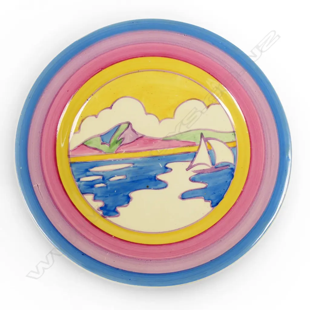 Clarice Cliff Bizarre 'Gibraltar' pattern side plate, Image 1++