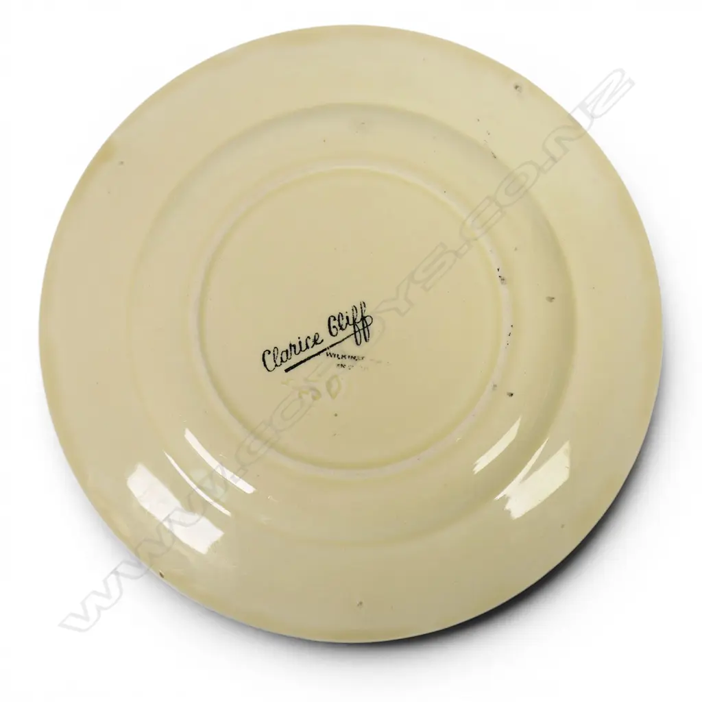 Clarice Cliff Bizarre 'Gibraltar' pattern side plate, Image 1++