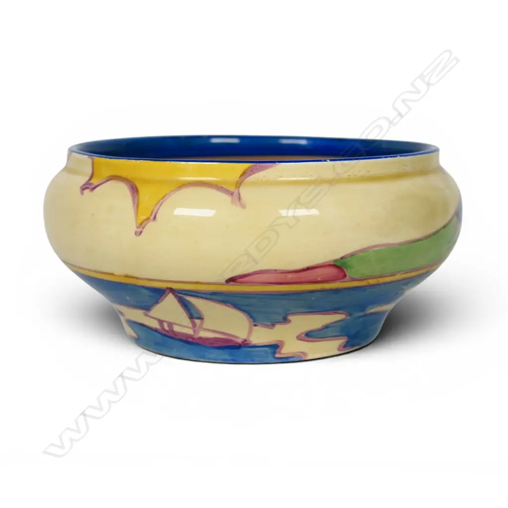 Clarice Cliff Bizarre 'Gibraltar' pattern bowl, Image 1++