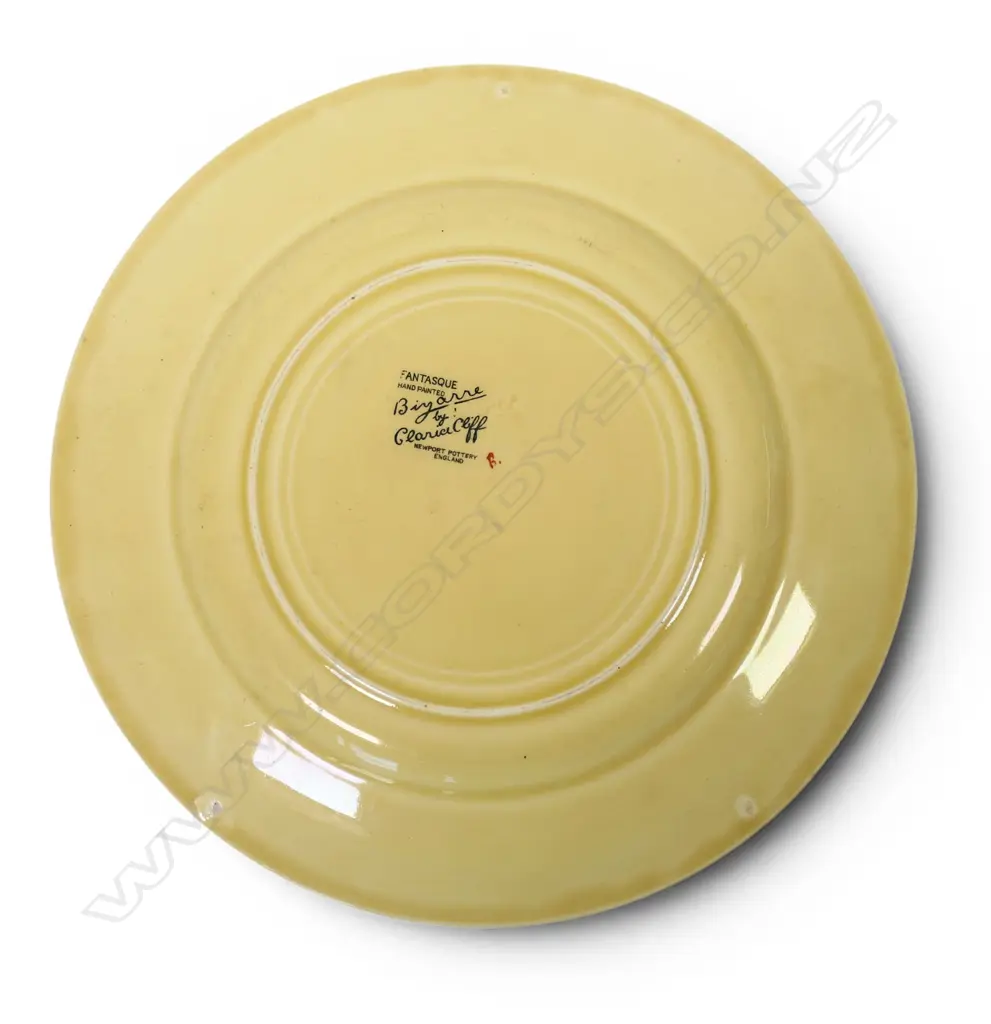 Clarice Cliff Bizarre 'Farmhouse' pattern 9" plate, Image 1++
