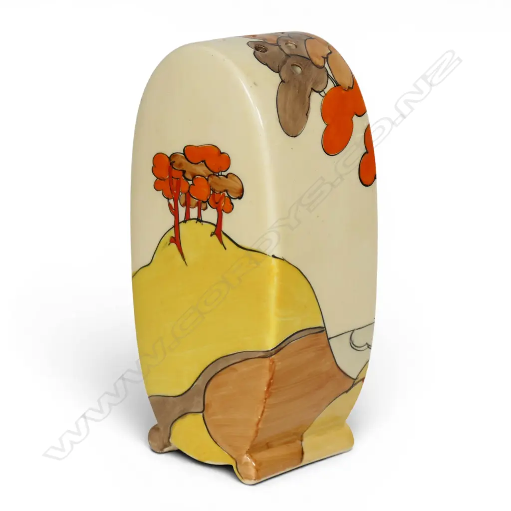 Clarice Cliff 'Coral Firs' pattern sugar sifter, Image 1++