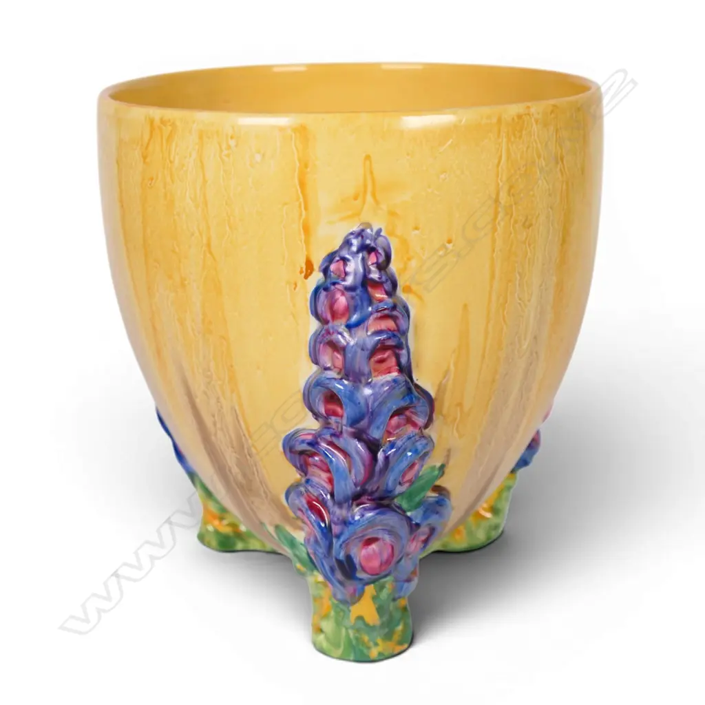 Clarice Cliff Bizarre 'My Garden' tri-pod vase, Image 1++