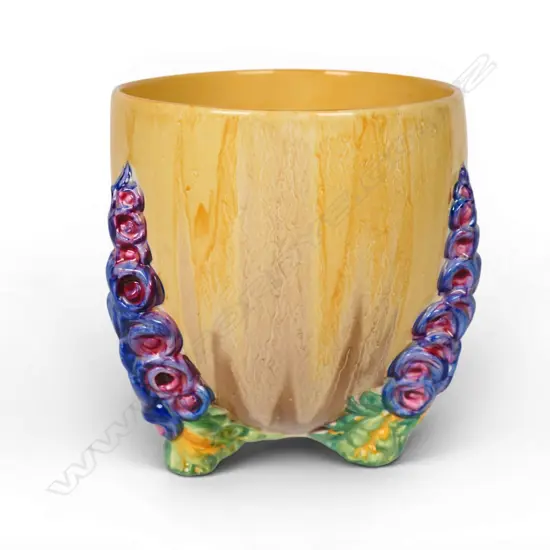 Clarice Cliff Bizarre 'My Garden' tri-pod vase,