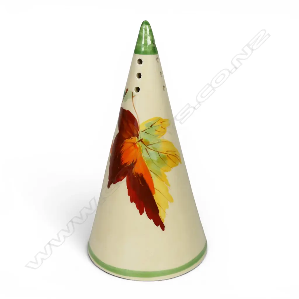 Clarice Cliff Bizarre 'Honeyglaze' pattern conical sugar sifter, Image 1++